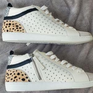 NEW Dolce Vita Glitter Leopard Print Sneakers Size 9.5